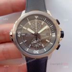 New IWC Aquatimer For Sale - Grey Dial With Black Quick Change Rubber Band Swiss Replica Watch